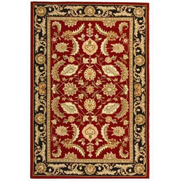 Safavieh 2 x 3 ft. Accent- Transitional DuraRug Red Hand Hooked Rug EZC454A-2 - main